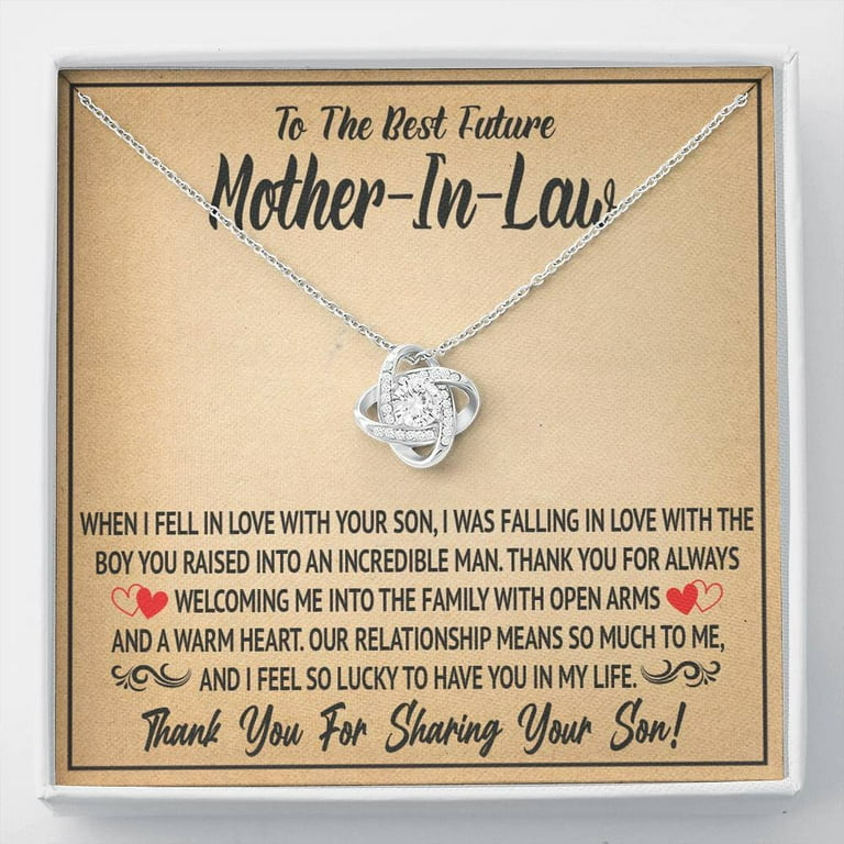 To My Mother Gift Love Knot Necklace Message Card Gift from Son to