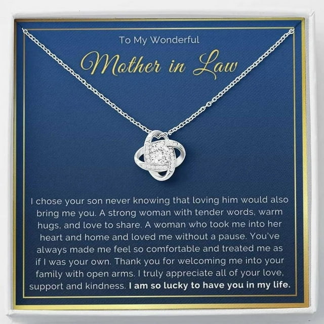 To My Mother in Law Necklace from Daughter, Gift to MotherinLaw for Christmas Birthday Mother