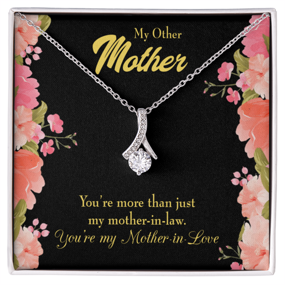 To My Mother-in-Law Not Just Mother-in-Law Alluring Ribbon Necklace Message Card