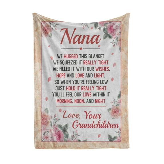 To My Nana Blanket Gifts Grandma’s Birthday Gifts from Grandchildren Sofa Couch Bed Fleece Blanket