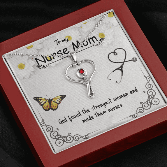 To My Nurse Mom, Mothers Day Gift For Nurse, Birthday Gift For Nurse Mom, Gift Necklace For Nurse Mom From Son, Daughter