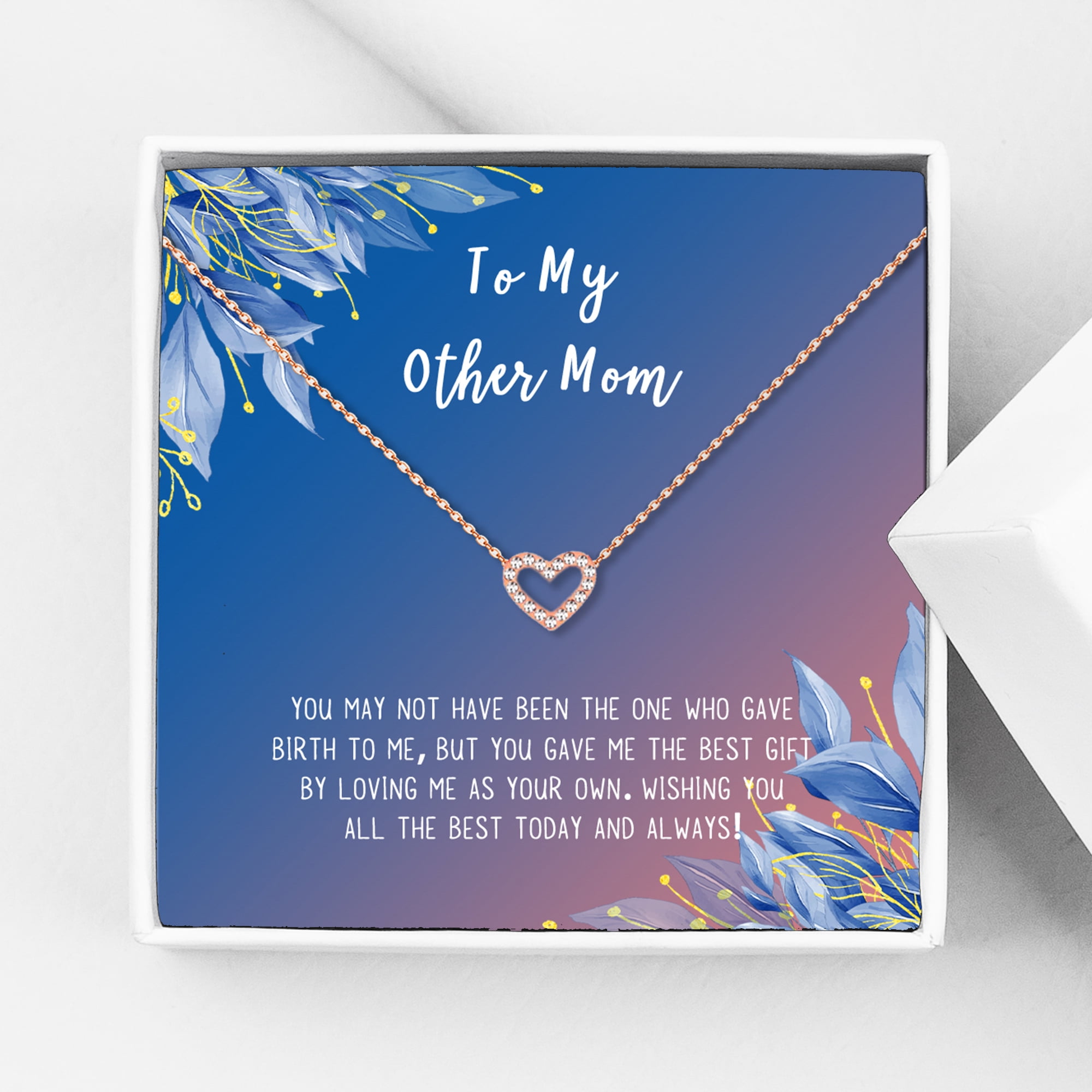 To My Other Mother Mother's Day Gift for Her - Gift for Mom - Motivational  Jewelry Gift Set for Mom - Gift for Stepmom - Card and Necklace - 18 Chain