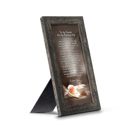 To My Parents on My Wedding Day, Marriage Day Gift For Mom and Dad from Bride or Groom, 7323BW