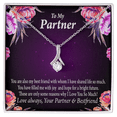 thumbnail image 1 of To My Partner Partner and Bestfriend Alluring Ribbon Necklace Message Card, 1 of 20