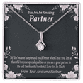 thumbnail image 1 of To My Partner You're Amazing Alluring Ribbon Necklace Message Card, 1 of 20