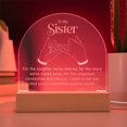 thumbnail image 1 of To My Sister For the Laughter Engraved Acrylic Dome Plaque, 1 of 6