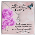 thumbnail image 1 of To My Sister I Smile Because You Are My Sister  Alluring Ribbon Necklace Message Card, 1 of 20