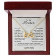 thumbnail image 1 of To My Sister Necklace - Infinity Heart Necklace for Sister Title: 18k Yellow Gold Finish, Box Choice: Luxury Box, 1 of 1
