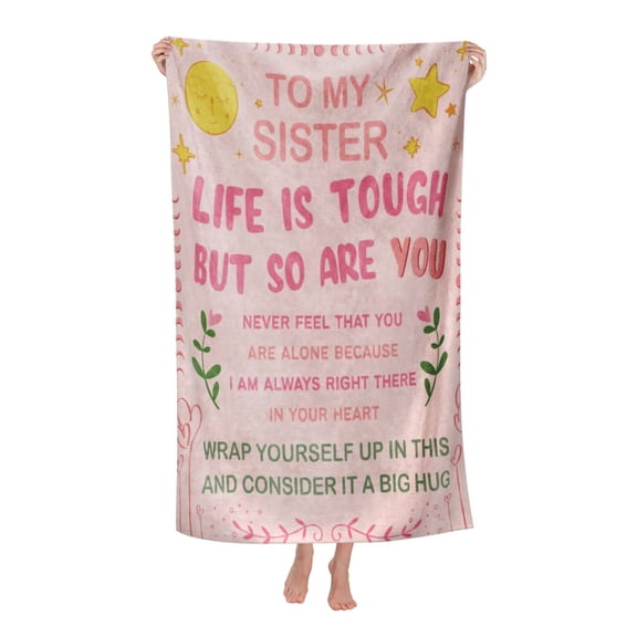 To My Sister Throw Blanke Bath Towel Soft and Highly Absorbent for Adults