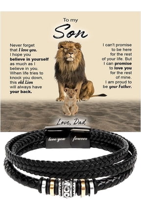 To My Son Bracelet - Birthday Gift For Son With Message Card and Box