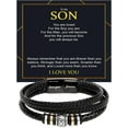 thumbnail image 1 of To My Son Bracelet - Birthday Gift For Son With Message Card and Box, 1 of 5