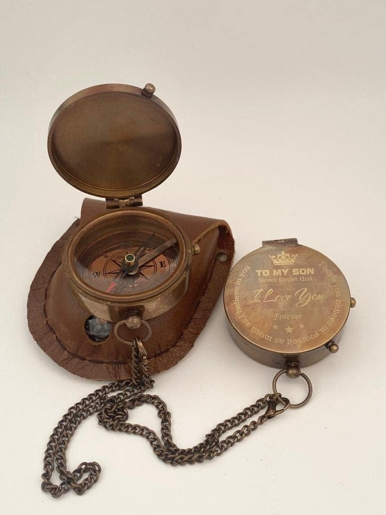 To My Son Personalzed Compass Gft, Mother To Son Gft, Engraved Compass, Father To Son Gft - View #5