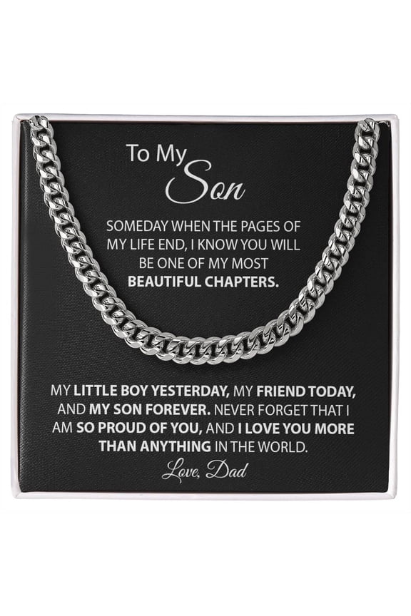 To My Son I Am So Proud Of You Necklace A Meaningful Necklace Perfect For Anniversaries Birthdays Valentine Version 1554, Gold Cuban Link Necklace