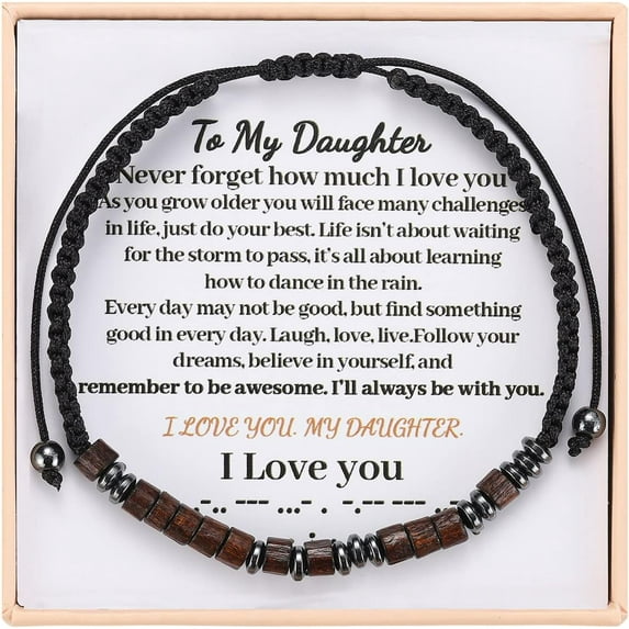To My Son - I Love You Morse Code Bracelet, Adjustable Inspirational Beaded Morse Code Bracelets, Personalized Men Bracelet, Back to School Bracelet, First Day of School Bracelet Gift for Son