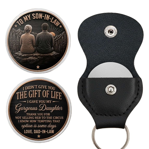 To My Son In Law,Personalized Christmas Pocket Hug Coin Keychain Gifts