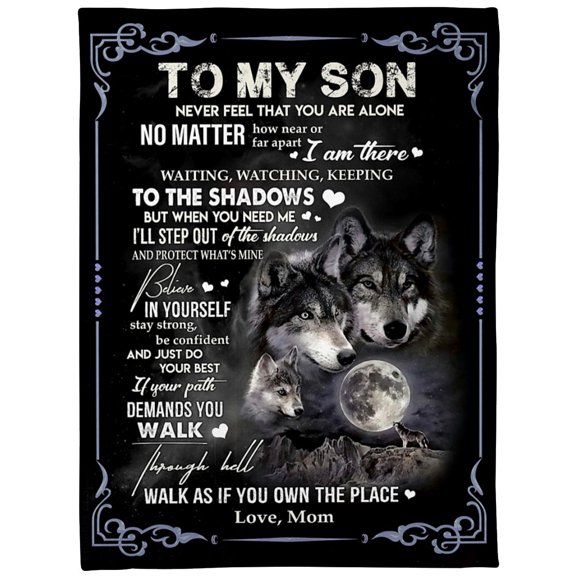 To My Son Just Do Your Best Fleece Blanket Son Birthday Family Home Decor Bedding Couch Sofa Soft, 30x40in Fleece Blanket