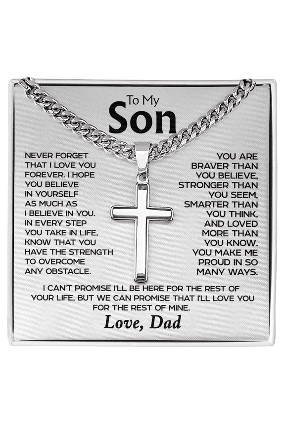 To My Son Love Dad Necklace A Meaningful Necklace Perfect For Anniversaries Birthdays Valentine Version 1547, Multi Cross Necklace
