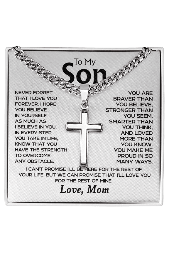 To My Son Love Mom Necklace A Meaningful Necklace Perfect For Anniversaries Birthdays Valentine Version 1552, Multi Cross Necklace