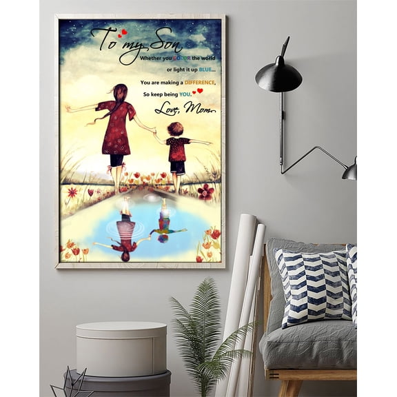 To My Son Vertical Poster Matte Wall Art Decor 11 x 17 Inch Poster