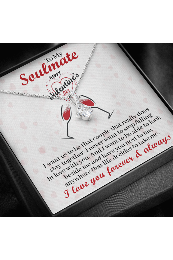 To My Soulmate, I Never Want To Stop Falling In Love With You, Alluring Beauty Necklace, White Alluring Necklace