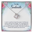 thumbnail image 1 of To My Soulmate I Wish I Could Turn Back Infinity Knot Necklace Message Card, 1 of 17
