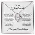 thumbnail image 1 of To My Soulmate In Your Eyes Forever Love Necklace Romantic Her, White Forever Love Necklace, 1 of 6