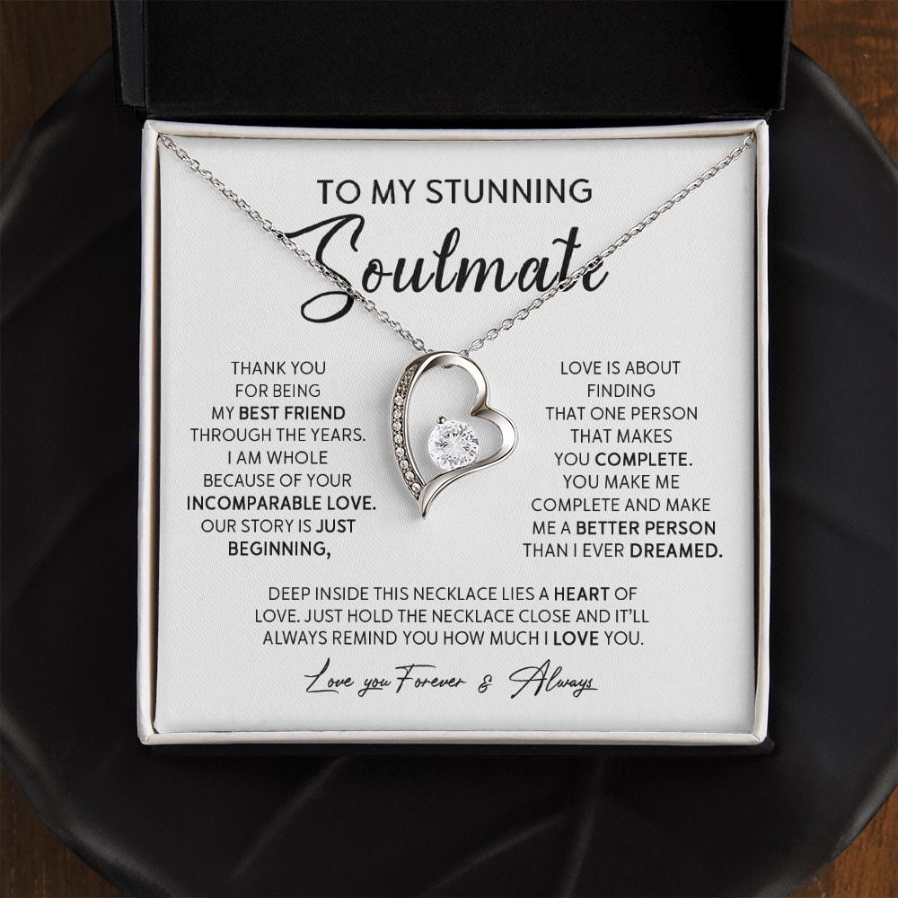 To My Soulmate Incomparable Love Forever Love Necklace Romantic Gift ...