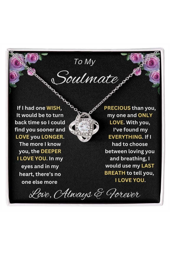 To My Soulmate, My Everything Pendant Necklace Gift