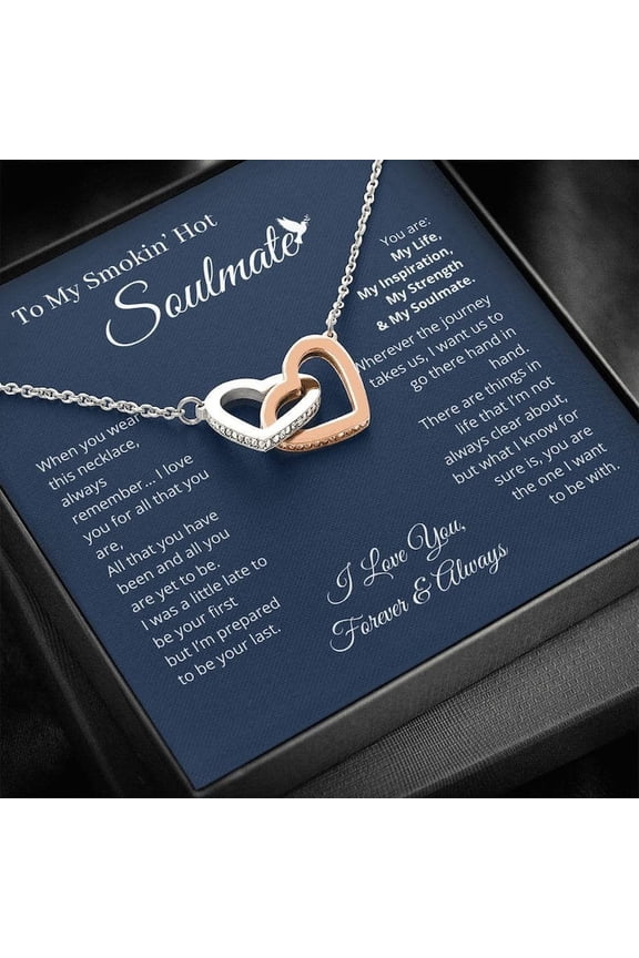 To My Soulmate Necklace, Jewelry Her, Soulmate, Soulmate Jewelry, Soulmate , Anniversary, Love Necklace For Her, Multi Interlocking Heart Necklace