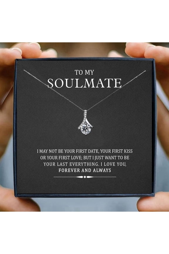To My Soulmate Necklace, Valentine Gifts For Her, Gift For Girlfriend Wife