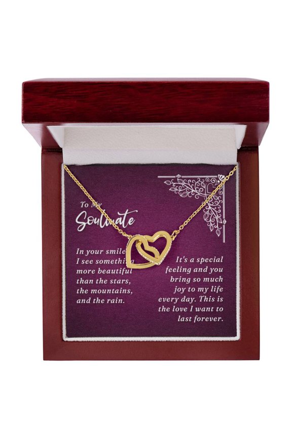 To My Soulmate Necklace for Her To My Wife Necklace Girlfriend Christmas Gifts for Women