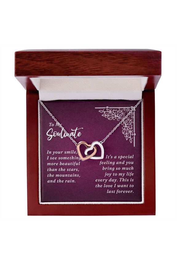 To My Soulmate Necklace for Her To My Wife Necklace Girlfriend Christmas Gifts for Women