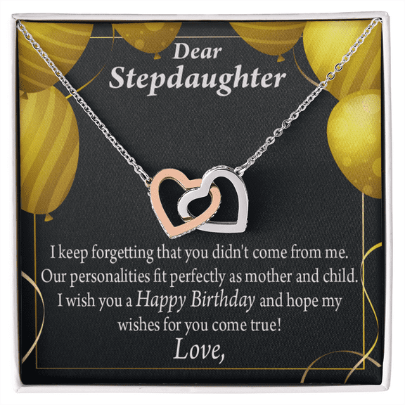 To My Stepdaughter Birthday Message Inseparable Necklace