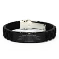 thumbnail image 1 of To My Stepdaughter Black Glidelock Clasp Bracelet Unique Graduation Gift Confidence and Strength for Her Journey in Life and Love Stepdaughter Birthday Christmas Easter NotificationCenter, 1 of 1
