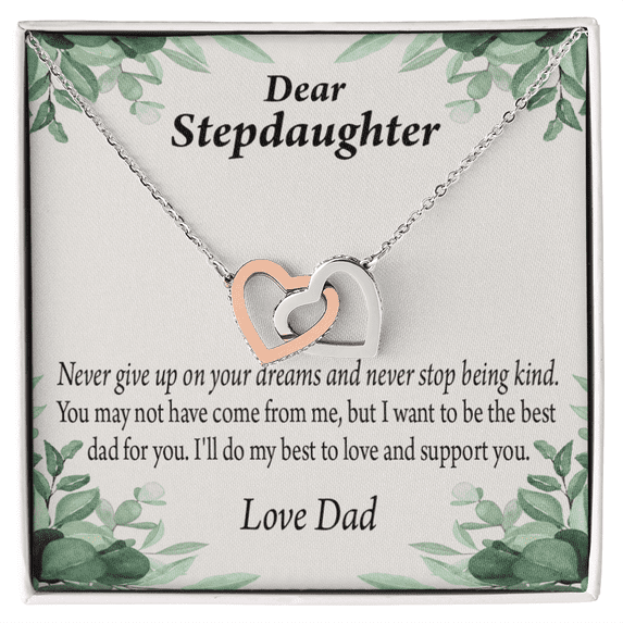 To My Stepdaughter Keep Your Dreams Alive From Dad Inseparable Necklace
