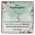 thumbnail image 1 of To My Stepdaughter Love Always Alluring Ribbon Necklace Message Card, 1 of 20