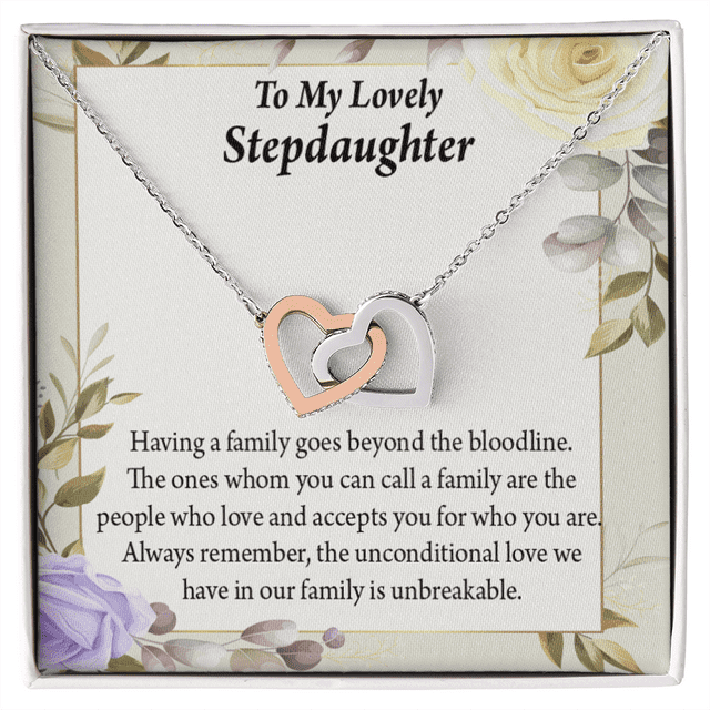 To My Stepdaughter Unbreakable Bond Inseparable Necklace
