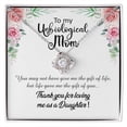 thumbnail image 1 of To My Unbiological Mom - Love Knot Necklace - Message Card & Gift Box, 1 of 5