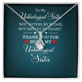 thumbnail image 1 of To My Unbiological Sister Not Sister by Blood Alluring Ribbon Necklace Message Card, 1 of 20