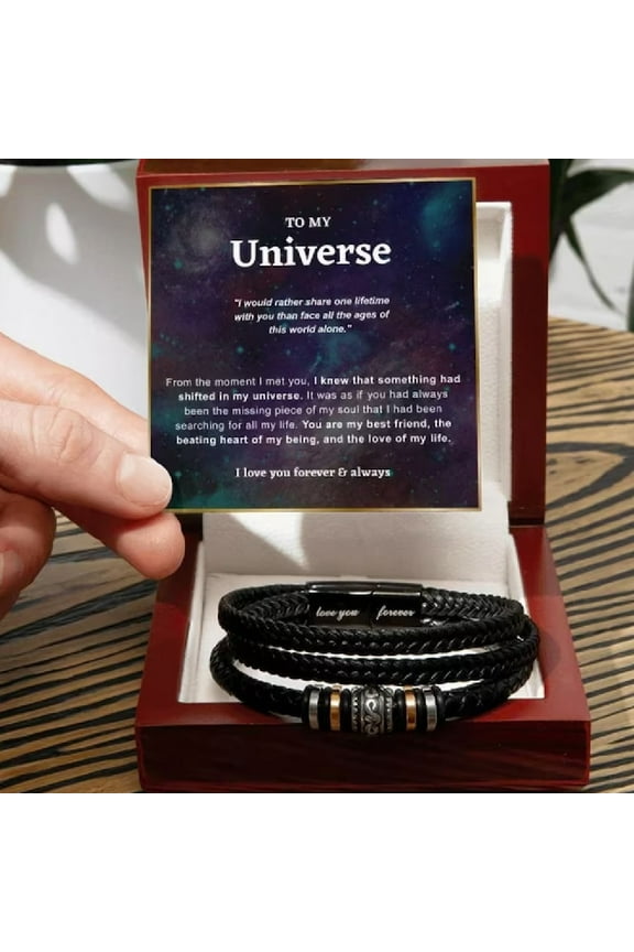 To My Universe Bracelet, Romantic Gift For My Soulmate, Anniversary Gift For Him, Boyfriend Gift, Necklace for Husband, Future Husband Gift