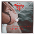thumbnail image 1 of To My Wife  Beautiful Love Story Alluring Ribbon Necklace Message Card, 1 of 20