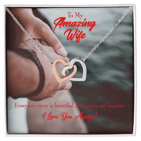 To My Wife Beautiful Love Story Inseparable Necklace