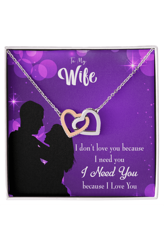 To My Wife Because I Love You Inseparable Necklace