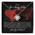 thumbnail image 1 of To My Wife Distance Teaches Us Infinity Knot Necklace Message Card, 1 of 17