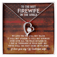 thumbnail image 1 of To My Wife Firewife Independence Day Forever Necklace w Message Card, 1 of 20