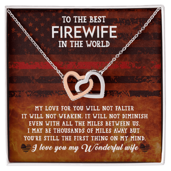 To My Wife Firewife Independence Day Inseparable Necklace