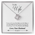 thumbnail image 1 of To My Wife Forever and Always Infinity Knot Necklace Message Card, 1 of 17