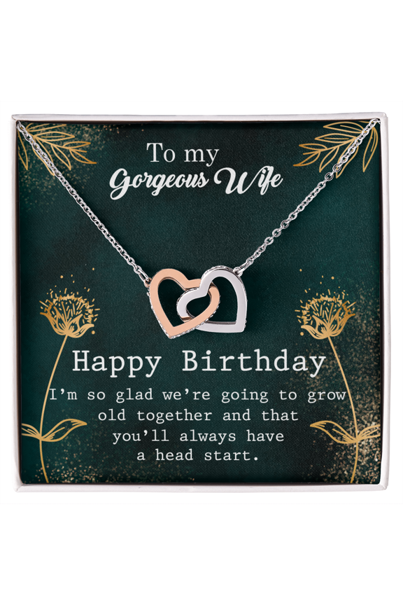 To My Wife Grow Old Together Birthday Message Inseparable Necklace