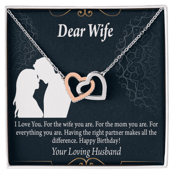 To My Wife Happy Birthday Dear Inseparable Necklace