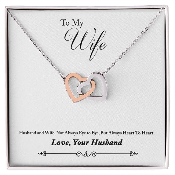 To My Wife Heart to Heart Inseparable Necklace